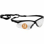 Ansell Health Nemesis Safety Glasses - Recommended for: Workplace, Home, Construction, Manufacturing, Shooting - Universal - Eye, Fog, UVA, UVB, UVC Protection - Polycarbonate - Clear Lens - Black Frame - Anti-fog, Durable, Lightweight, Wraparound Frame,  ANS25679