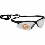 Ansell Health Nemesis Safety Glasses - Recommended for: Workplace, Home, Construction, Manufacturing, Shooting, Indoor - Eye, UVA, UVB, UVC Protection - Polycarbonate - Clear Lens - Black Frame - Durable, Lightweight, Wraparound Frame, Sweat Resistant, Ne ANS25676BX