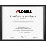 Lorell Certificate Frame - 8.50" x 11" Frame Size - Desktop, Wall Mountable - Vertical, Horizontal - Black - 1 Each LLR49415