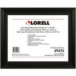 Lorell Two-toned Certificate Frame - 13" x 10.50" Frame Size - Desktop, Wall Mountable - Vertical, Horizontal - Black - 1 Each LLR49416