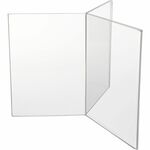 Deflecto 6-Sided Sign/Menu Holder - Support 4" x 6" Media - Plastic, Polystyrene - Clear - 1 Each DEF4443