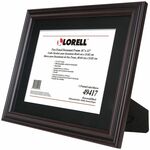 Lorell Two-toned Certificate Frame - 16" x 13" Frame Size - Desktop, Wall Mountable - Vertical, Horizontal - Black - 1 Each LLR49417