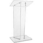 Kantek Standing Lectern - 2 Legs - 41" Height x 23.60" Width x 16" Depth - Speaker, Presentation - Assembly Required - Clear - Acrylic - 1 Each KTKAP360