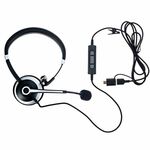Spracht HSUSB1 Headset - Mono - USB - Wired - 32 Ohm - 20 Hz to 20 kHz - Over-the-head - Monaural - Noise Cancelling, Omni-directional Microphone - Noise Canceling - Black SPTHSUSB1