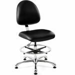 BEVCO Integra Series Chair - Black Seat Color - Vinyl Seat Material - Black Back Color - Vinyl Back Material - Medium Back - 5-star Base - 1 Each BVM9550MC4BLK