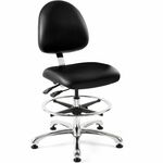 BEVCO Integra Series Chair - Black Seat Color - Vinyl Seat Material - Black Back Color - Vinyl Back Material - Medium Back - 5-star Base - 1 Each BVM9551MC4BLK