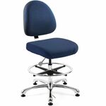 BEVCO Integra Series Chair - Medium Back - 5-star Base - Navy, Chrome - Fabric - 1 Each BVM9550MENVY