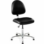 BEVCO Integra Series Chair - Polypropylene Back Material - Mid Back - 5-star Base - Black - Vinyl, Foam - 1 Each BVM9050MC4BLK