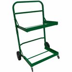 Five Star Products Recycling Cart for Bins - 220 lb Load Capacity - 2 Casters - Aluminum - 21" Width x 44" Depth x 26" Height - Aluminum Frame - Green - 1 Each FSPC016