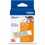Brother Label Tape - x 15/32" Width x 26 1/5 ft Length - Thermal Transfer - Black on White - Paper - Water Resistant - Laminated - 1 Each BRTTZEAF231G