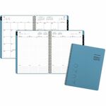 At-A-Glance Contemporary Lite Planner - Weekly, Monthly - 12 Month - January 2026 to December 2026 - 1 Week, 1 Month Double Page Layout - 8 1/4" x 11" Sheet Size - Twin Wire - Blue - Paper - Mineral Blue Faux Leather Cover - 1 Each AAG7095XL38