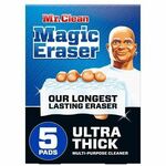 Mr. Clean Magic Eraser Sponge, All Purpose Cleaner, Ultra Thick - For Multi Surface, Multipurpose - Sponge - Recommended For: Grime Remover, Soap Scum Remover, Grease Remover, Dirt Remover, Scuff Mark Remover, Permanent Marker Remover, Stain Remover - Hea PGC12413
