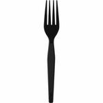 Dixie Cutlery Set - Fork - Fork - Food - Disposable - Plastic, Polypropylene - Black - 1000 / Case DXEFH53C7