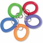 ControlTek Wrist Coil Key Organizers - 0.3" Height x 2" Width x 2" Depth - Plastic, Steel - Assorted, Blue, Green, Orange, Purple, Red - Flexible, Secure, Durable, Lightweight - 10 / Pack CNK565104