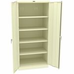 Tennsco Deluxe Unassembled Cabinets - 36" Width x 24" Depth x 78" Height - 5 x Shelf(ves) - 2 x Standard Door(s) - 200 lb Load Capacity - Louvered Panel, Ventilated, Welded, Knuckle Hinge, Locking Door, Locking Mechanism, Adjustable Leveler - Champagne, P TNN2470CPY