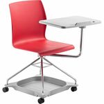 National Public Seating CoGo Mobile Tablet Chair - Red Seat Color - Fiberglass Reinforced Polypropylene Seat Material - Steel Frame Material - Four-legged Base - 1 Each NPSCOGO40