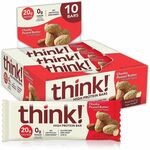 Green Rabbit thinkThink Peanut Butter Protein Bars - Milk Chocolate Peanut Butter - 10 / Carton GRR20902477