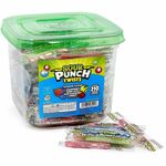 Green Rabbit Sour Punch Twists - Fruit, Cherry, Watermelon, Apple, Blueberry - Individually Wrapped - 210 / Carton GRR20916848