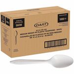 Solo Style Setter by Dart Cutlery Disposable - Teaspoon - Teaspoon - Food, Cafeteria, Barbecue, Breakroom - Disposable - Polypropylene, Plastic - White - 1 Carton DCCS6OW