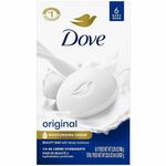 Dove Original Body Bar - For Dry Skin - 4 oz - Body, Skin - Moisturizing - White - 6 / Pack UNI61011