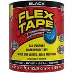 FLEX SEAL Flex Tape - 5 ft Length x 4" Width - Black - Rubber Backing - Water Proof, UV Resistant, Temperature Resistant, Weather Resistant, Air Proof, Water Resistant, Moisture Resistant - For Patching, Bonding, Sealing, Repair, Repairing, Boat, Roofing, FLXTFSBLKR0405