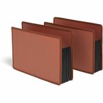 Smead TUFF Straight Tab Cut Letter File Pocket - 8 1/2" x 11" - 1200 Sheets Capacity - 5 1/4" Expansion - Poly, Rubber - Redrope - Durable, Tear Resistant, Water Resistant, Reinforced Edges, Reinforced Gusset - 2 / Pack SMD73782