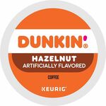 Dunkin' Donuts&reg; K-Cup Hazelnut Coffee - Compatible with Keurig Brewer - Medium - K-Cup - Hazelnut - 22/Box - 4 / Carton GMT1270CT