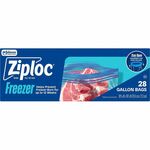 Ziploc&reg; Grip n' Seal Freezer Bags - 1 gal Capacity - 10.75" Length x 10.56" Width - Zipper Closure - Grip Texture - Clear - Kitchen, Soup, Food, Office, Commercial, Industrial, School - 28/Box - 9 / Carton SJN351126CT