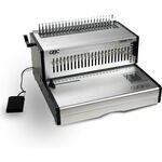 GBC CombBind CB30E Pro Punch/Bind Machine - CombBind - 500 Sheet(s) Bind - 30 Punch - 12.5" Height x 18.7" Width x 20.1" Depth - Gray GBC200005