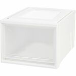 IRIS Stackable Storage Box Drawer - External Dimensions: 19.6" Length x 15.7" Width x 11.5" Height - 10.85 gal - Stackable - White, Clear - For Storage - 1 Each IRS129777