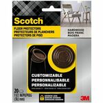 Scotch Custom-Fit Felt Pads - Brown - 1Pack MMMSP882NA