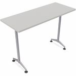 Special-T ZIA Series Training Tables Collection - Rectangle Top - Powder Coated T-shaped Base x 24" Table Top Width x 72" Table Top Depth - 42" Height - Training - Assembly Required - Gray - High Pressure Laminate (HPL) - Cast Aluminum, Steel Base Materia SCTZT77BHMSGR6