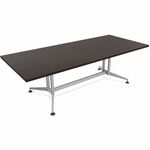 Special-T ZIA Series Conference Tables Collection - Rectangle Top - Powder Coated Double Column Base x 84" Table Top Width x 48" Table Top Depth - 29" Height - Conference Room, Meeting - Assembly Required - Ebony Recon - High Pressure Laminate (HPL) - Cas SCTZCON52MSER2