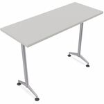 Special-T ZIA Series Training Tables Collection - Rectangle Top - Powder Coated T-shaped Base x 24" Table Top Width x 60" Table Top Depth - 42" Height - Training - Assembly Required - Gray - High Pressure Laminate (HPL) - Cast Aluminum, Steel Base Materia SCTZT75BHMSGR8