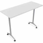 Special-T ZIA Series Training Tables Collection - Rectangle Top - Powder Coated T-shaped Base x 24" Table Top Width x 72" Table Top Depth - 42" Height - Training - Assembly Required - White - High Pressure Laminate (HPL) - Cast Aluminum, Steel Base Materi SCTZT77BHMSWH6