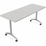 Special-T ZIA Series Training Tables Collection - Rectangle Top - Powder Coated T-shaped Base x 24" Table Top Width x 48" Table Top Depth - 29" Height - Training - Assembly Required - Gray - High Pressure Laminate (HPL) - Cast Aluminum, Steel Base Materia SCTZIAT01MSGR6
