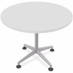 Special-T ZIA Series Hospitality Tables Collection - Round Top - Powder Coated X-shaped Base - Mid-Century Modern Style x 42" Table Top Diameter - 29" Height - Hospitality, Office - Assembly Required - White - High Pressure Laminate (HPL) - Cast Aluminum, SCTZIAH02MSWH8