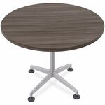Special-T ZIA Series Hospitality Tables Collection - Round Top - Powder Coated X-shaped Base - Mid-Century Modern Style x 36" Table Top Diameter - 29" Height - Hospitality, Office - Assembly Required - Gray Driftwood - High Pressure Laminate (HPL) - Cast  SCTZIAH03MSGD10