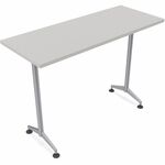 Special-T ZIA Series Training Tables Collection - Rectangle Top - Powder Coated T-shaped Base x 24" Table Top Width x 48" Table Top Depth - 42" Height - Training - Assembly Required - Gray - High Pressure Laminate (HPL) - Cast Aluminum, Steel Base Materia SCTZT73BHMSGR8
