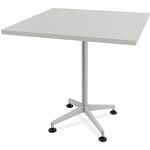 Special-T ZIA Series Hospitality Tables Collection - Square Top - Powder Coated X-shaped Base - Mid-Century Modern Style x 36" Table Top Width x 36" Table Top Depth - 36" Height - Hospitality, Office - Assembly Required - Gray - High Pressure Laminate (HP SCTZIAH19MSGR8
