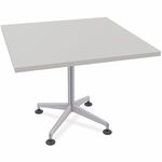 Special-T ZIA Series Hospitality Tables Collection - Square Top - Powder Coated X-shaped Base - Mid-Century Modern Style x 42" Table Top Width x 42" Table Top Depth - 29" Height - Hospitality, Office - Assembly Required - Gray - High Pressure Laminate (HP SCTZIAH08MSGR8