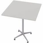 Special-T ZIA Series Hospitality Tables Collection - Square Top - Powder Coated X-shaped Base - Mid-Century Modern Style x 36" Table Top Width x 36" Table Top Depth - 42" Height - Hospitality, Office - Assembly Required - Gray - High Pressure Laminate (HP SCTZIAH49MSGR6