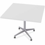 Special-T ZIA Series Hospitality Tables Collection - Square Top - Powder Coated X-shaped Base - Mid-Century Modern Style x 36" Table Top Width x 36" Table Top Depth - 29" Height - Hospitality, Office - Assembly Required - White - High Pressure Laminate (H SCTZIAH37MSWH6