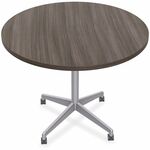 Special-T ZIA Series Hospitality Tables Collection - Round Top - Powder Coated X-shaped Base - Mid-Century Modern Style x 36" Table Top Diameter - 29" Height - Hospitality, Office - Assembly Required - Gray Driftwood - High Pressure Laminate (HPL) - Cast  SCTZIAH39MSGD6
