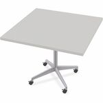 Special-T ZIA Series Hospitality Tables Collection - Square Top - Powder Coated X-shaped Base - Mid-Century Modern Style x 36" Table Top Width x 36" Table Top Depth - 29" Height - Hospitality, Office - Assembly Required - Gray - High Pressure Laminate (HP SCTZIAH37MSGR6