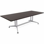 Special-T ZIA Series Conference Tables Collection - Rectangle Top - Powder Coated Double Column Base x 96" Table Top Width x 48" Table Top Depth - 29" Height - Conference Room, Meeting - Assembly Required - Ebony Recon - High Pressure Laminate (HPL) - Cas SCTZCON55MSER2