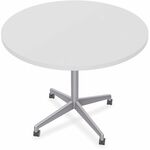 Special-T ZIA Series Hospitality Tables Collection - Round Top - Powder Coated X-shaped Base - Mid-Century Modern Style x 36" Table Top Diameter - 29" Height - Hospitality, Office - Assembly Required - White - High Pressure Laminate (HPL) - Cast Aluminum, SCTZIAH39MSWH6