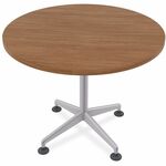 Special-T ZIA Series Hospitality Tables Collection - Round Top - Powder Coated X-shaped Base - Mid-Century Modern Style x 42" Table Top Diameter - 29" Height - Hospitality, Office - Assembly Required - Walnut - High Pressure Laminate (HPL) - Cast Aluminum SCTZIAH02MSWA8