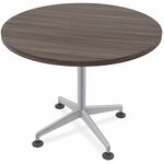 Special-T ZIA Series Hospitality Tables Collection - Round Top - Powder Coated X-shaped Base - Mid-Century Modern Style x 42" Table Top Diameter - 29" Height - Hospitality, Office - Assembly Required - Gray Driftwood - High Pressure Laminate (HPL) - Cast  SCTZIAH02MSGD8