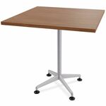 Special-T ZIA Series Hospitality Tables Collection - Square Top - Powder Coated X-shaped Base - Mid-Century Modern Style x 36" Table Top Width x 36" Table Top Depth - 36" Height - Hospitality, Office - Assembly Required - Walnut - High Pressure Laminate ( SCTZIAH19MSWA8
